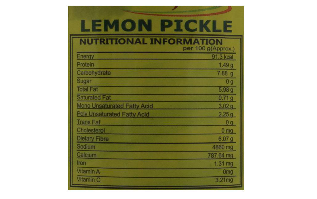 Patanjali Lemon Pickle    Glass Jar  400 grams